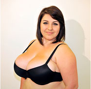 Female before breast reduction - Front View