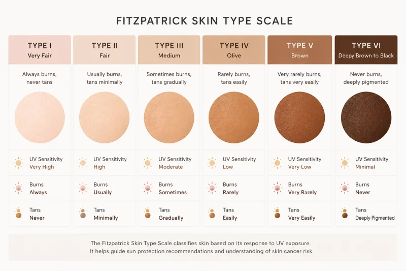 Fitzpatrick skin types III-VI
