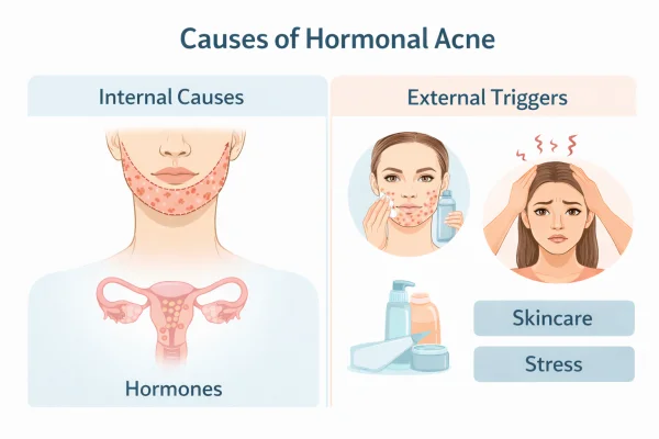 Causes of hormonal acne explained