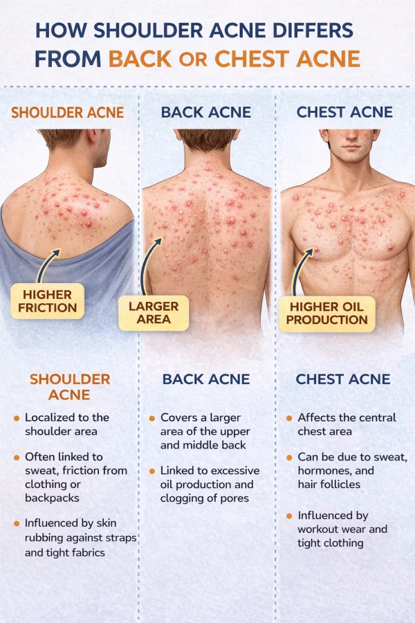 How Shoulder Acne Differs from Back or Chest Acne