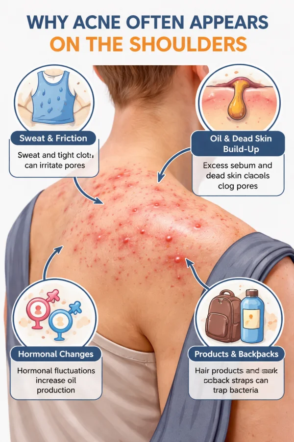 Why Acne Often Appears on the Shoulders
