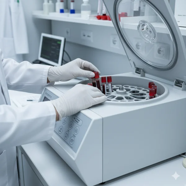 PTP spun in a centrifuge