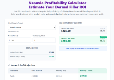 Dermal Fillers Profitability Calculator
