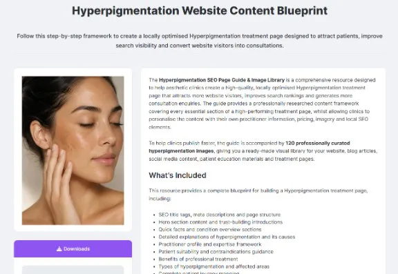 Hyperpigmentation Website Content Blueprint