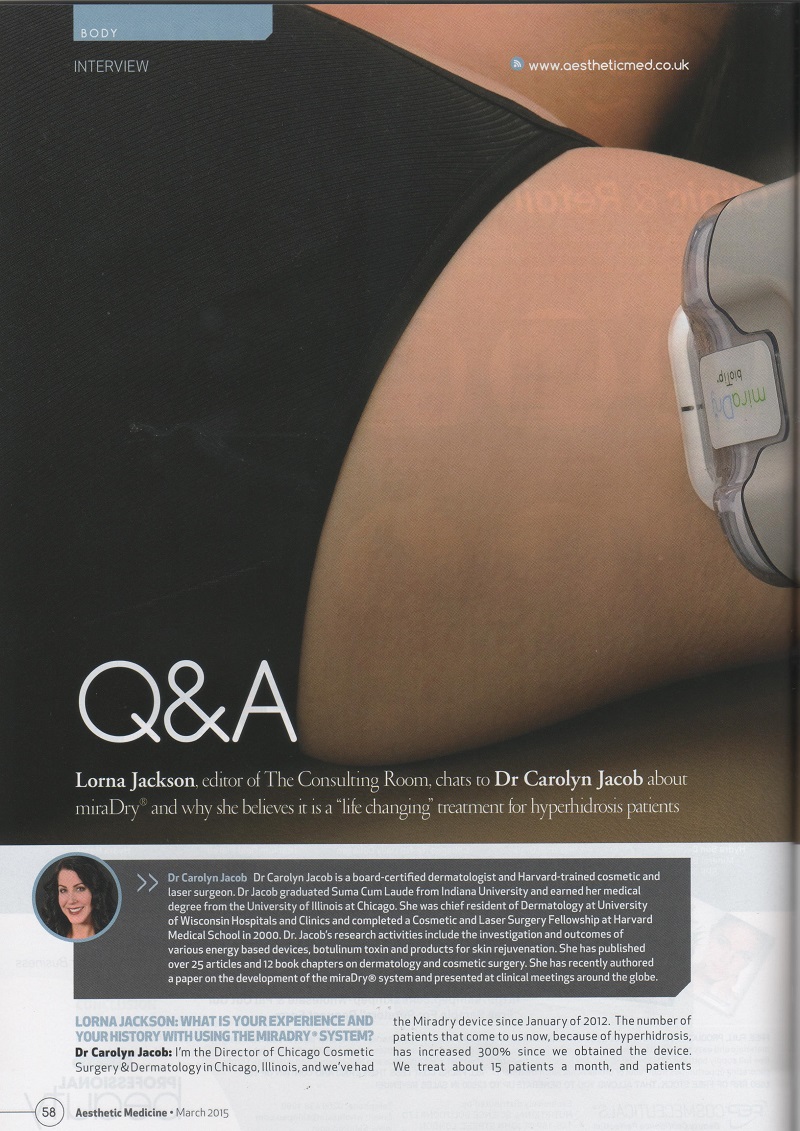 miraDry Q&A Lorna Jackson and Dr Carolyn Jacob
